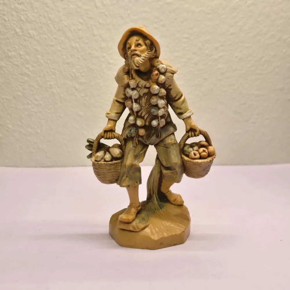 Vintage Fontanini Depose Italy Peasant Market Vendor Figurine Nativity Villager